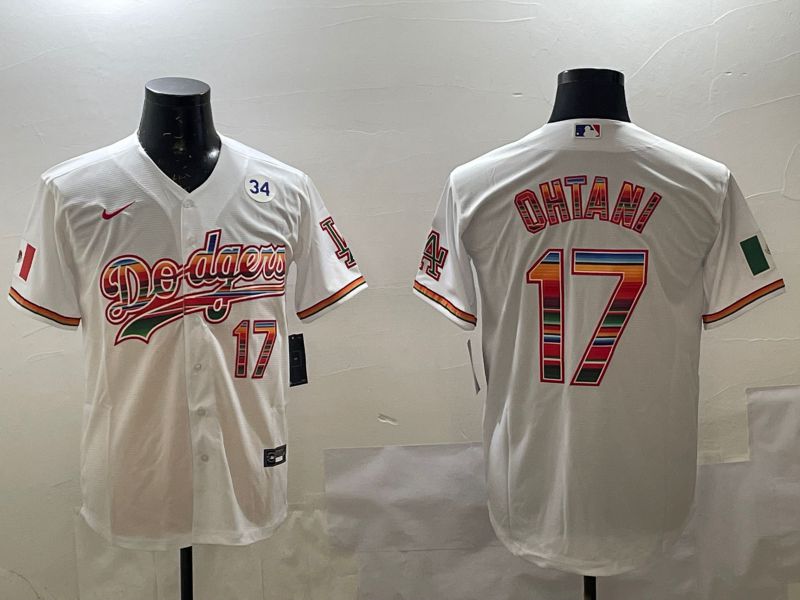 Men Los Angeles Dodgers 17 Ohtani White Game 2025 Nike MLB Jersey style 2264
